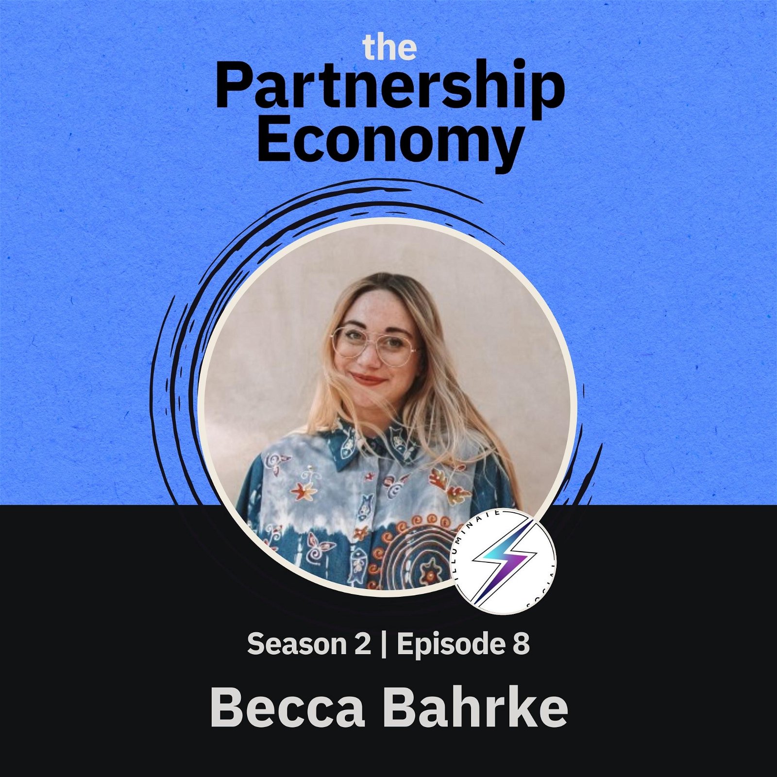 Episode cover art for Becca Bahrke, the CEO of Illuminate Social, on all things influencer marketing