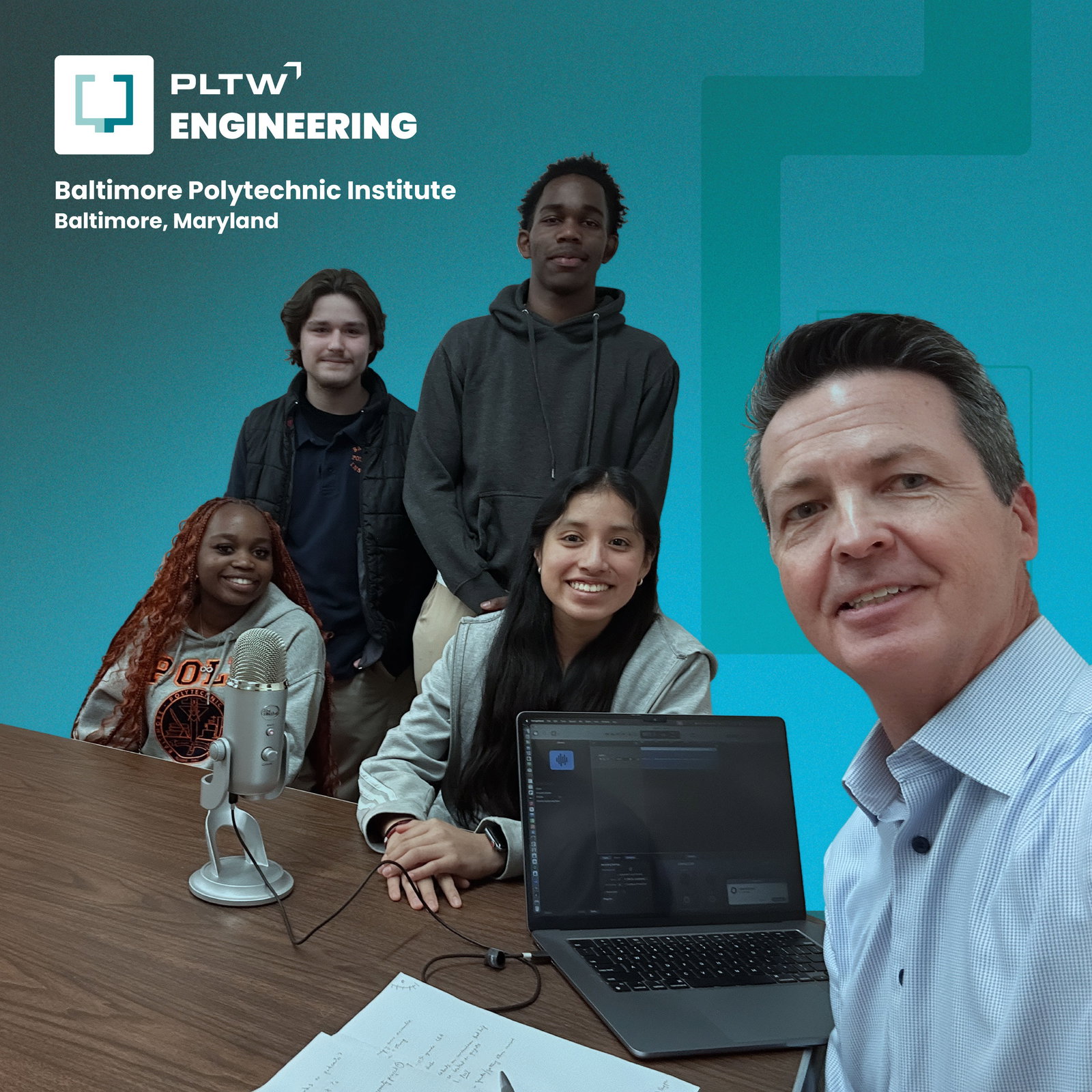 Episode cover art for Dania, Aivry, Isaiah, and Kai – PLTW Engineering @ Baltimore Polytechnic Institute