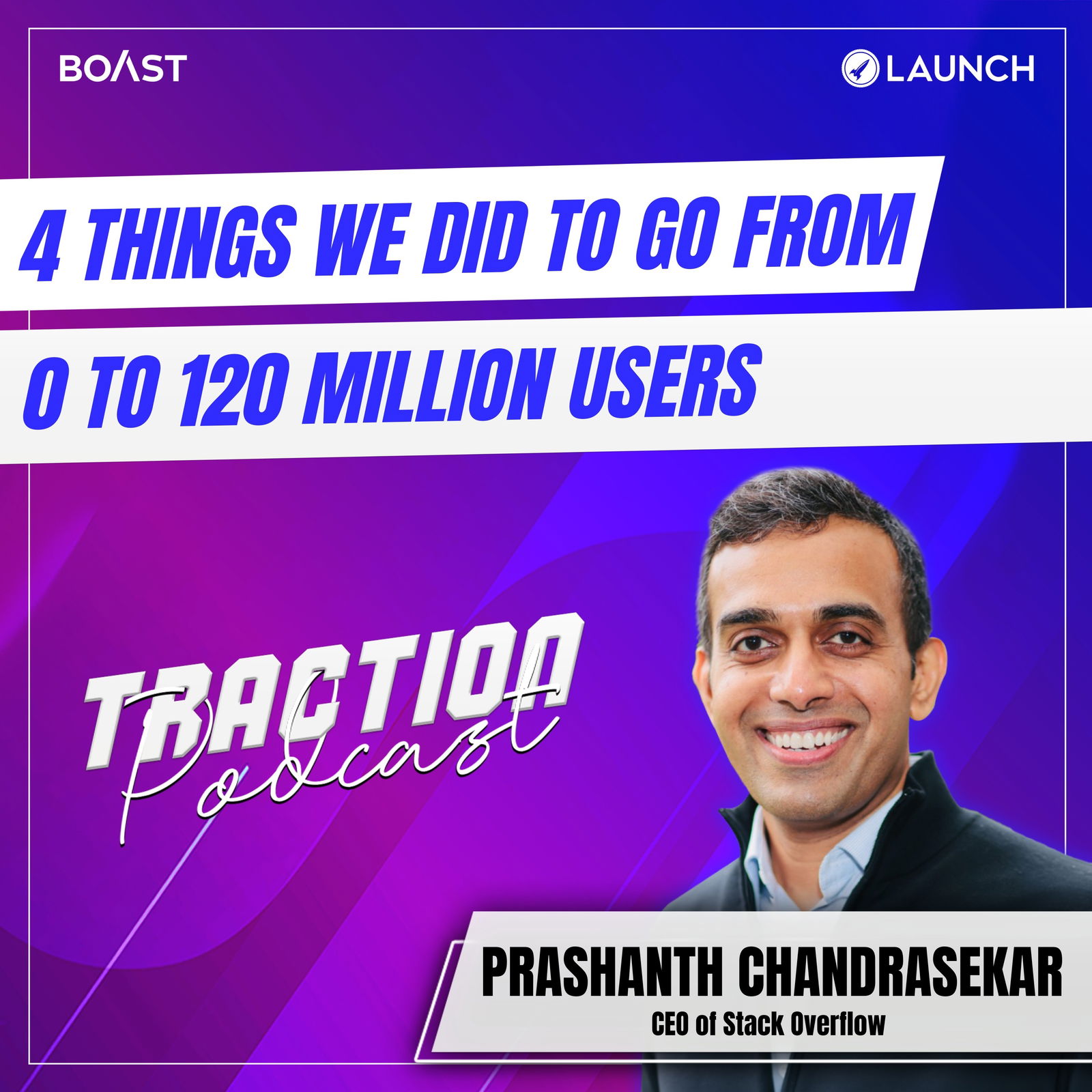 Episode cover art for 4 Things We Did To Go From 0 to 120 Million Users with Prashanth Chandrasekar, Stack Overflow