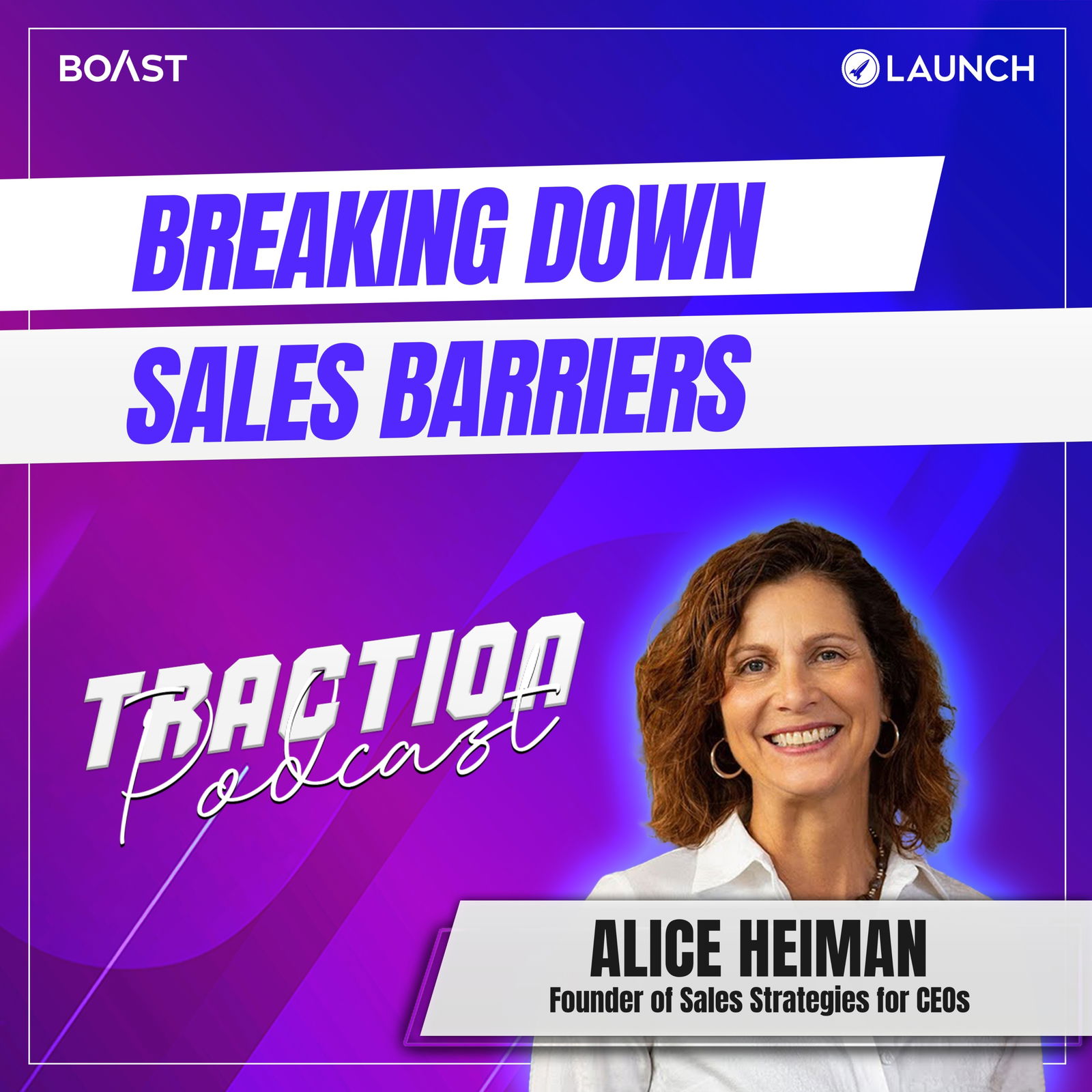 Breaking Down Sales Barriers with Alice Heiman, host of the Sales Strategies for CEOs with Alice Heiman Podcast - podcast episode cover