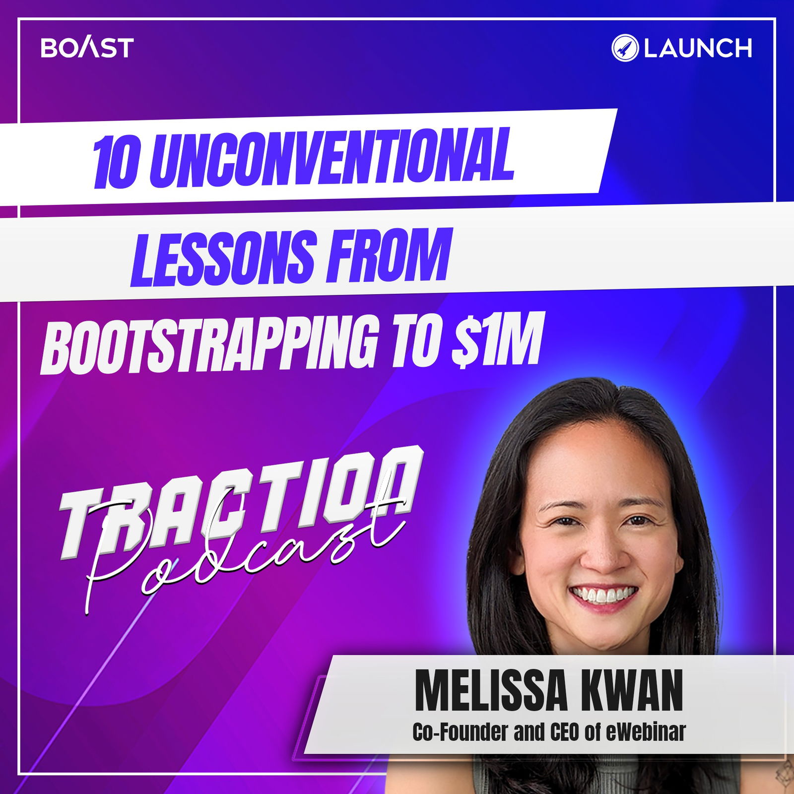 10 Unconventional Lessons From Bootstrapping to $1M with Melissa Kwan, eWebinar - podcast episode cover