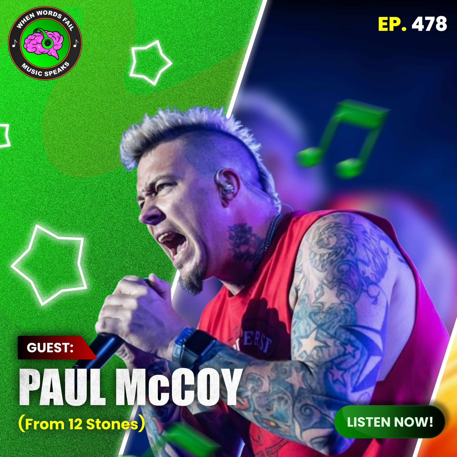 Episode 478 - The Underdog Anthem Paul McCoy from 12 Stones Sends Message To Bullied And Broken Listeners