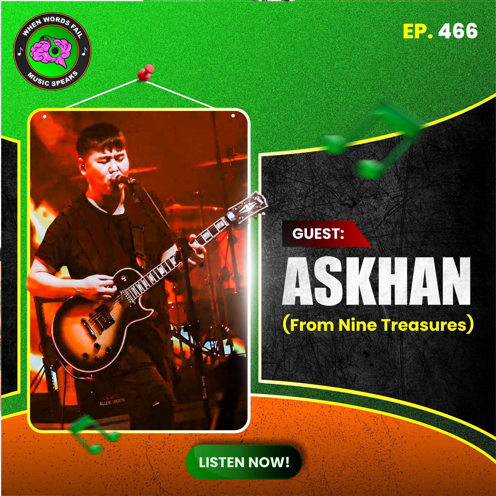 Episode 466 - Metal Meets Mongolia: Nine Treasures' Singer Askhan Discuss Heritage, Healing, and Global Metal Dreams