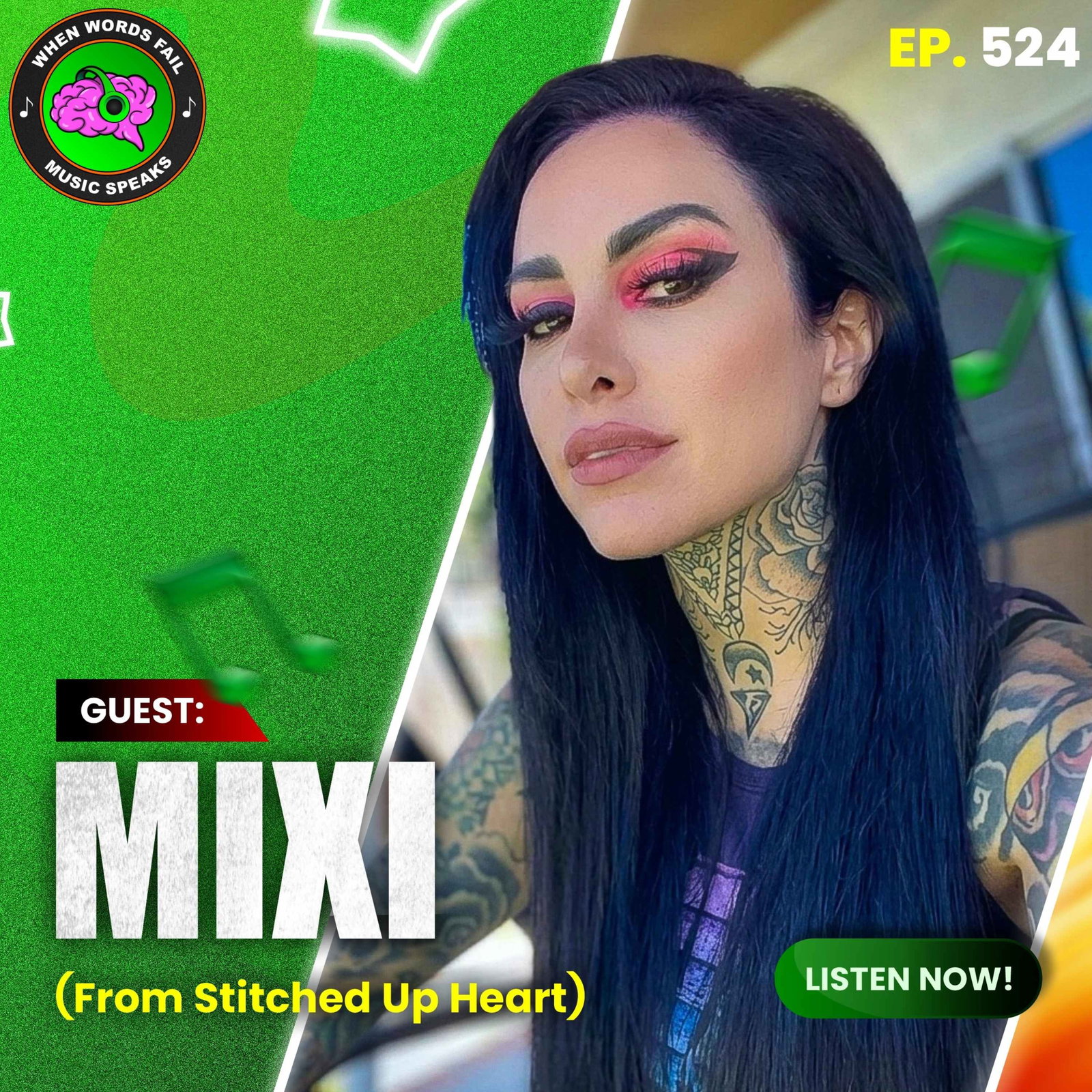 Episode 524 - From Darkness to Light: Mixi from Stitched Up Heart Explains How Music Saves Us From Depression and Over‑Stimulation