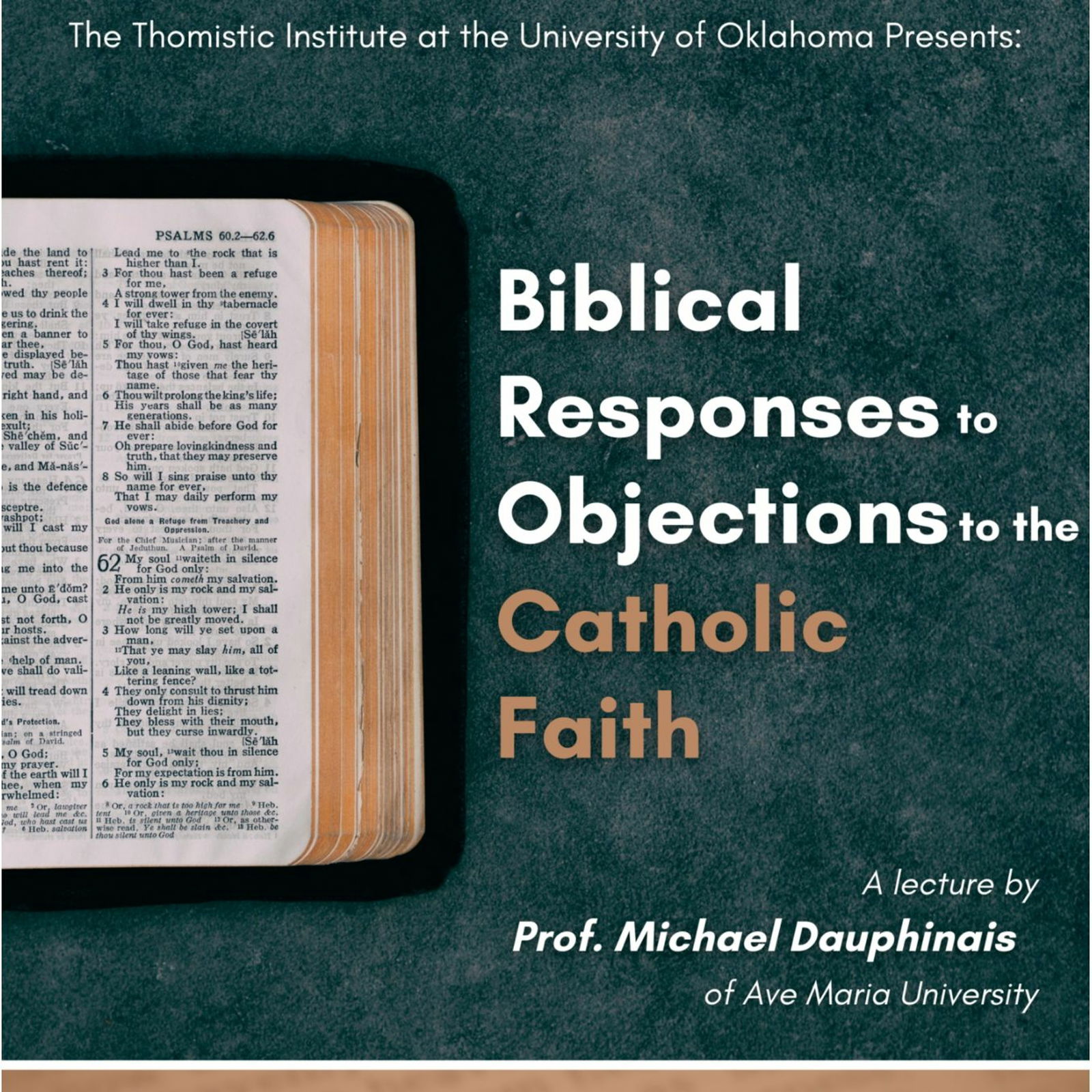 Biblical Responses to Objections to the Catholic Faith | Prof. Michael Dauphinais