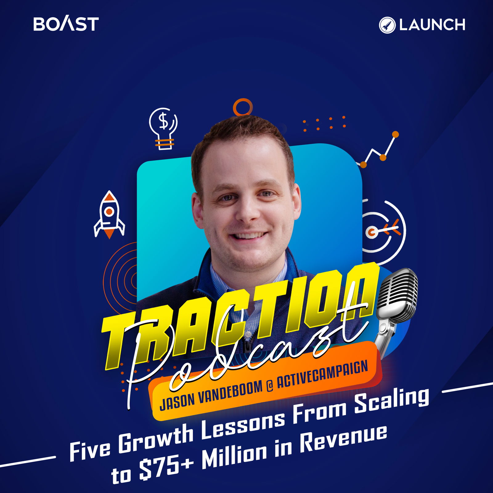 Five Growth Lessons From Scaling to $75+ Million in Revenue with Jason VandeBoom at ActiveCampaign - podcast episode cover