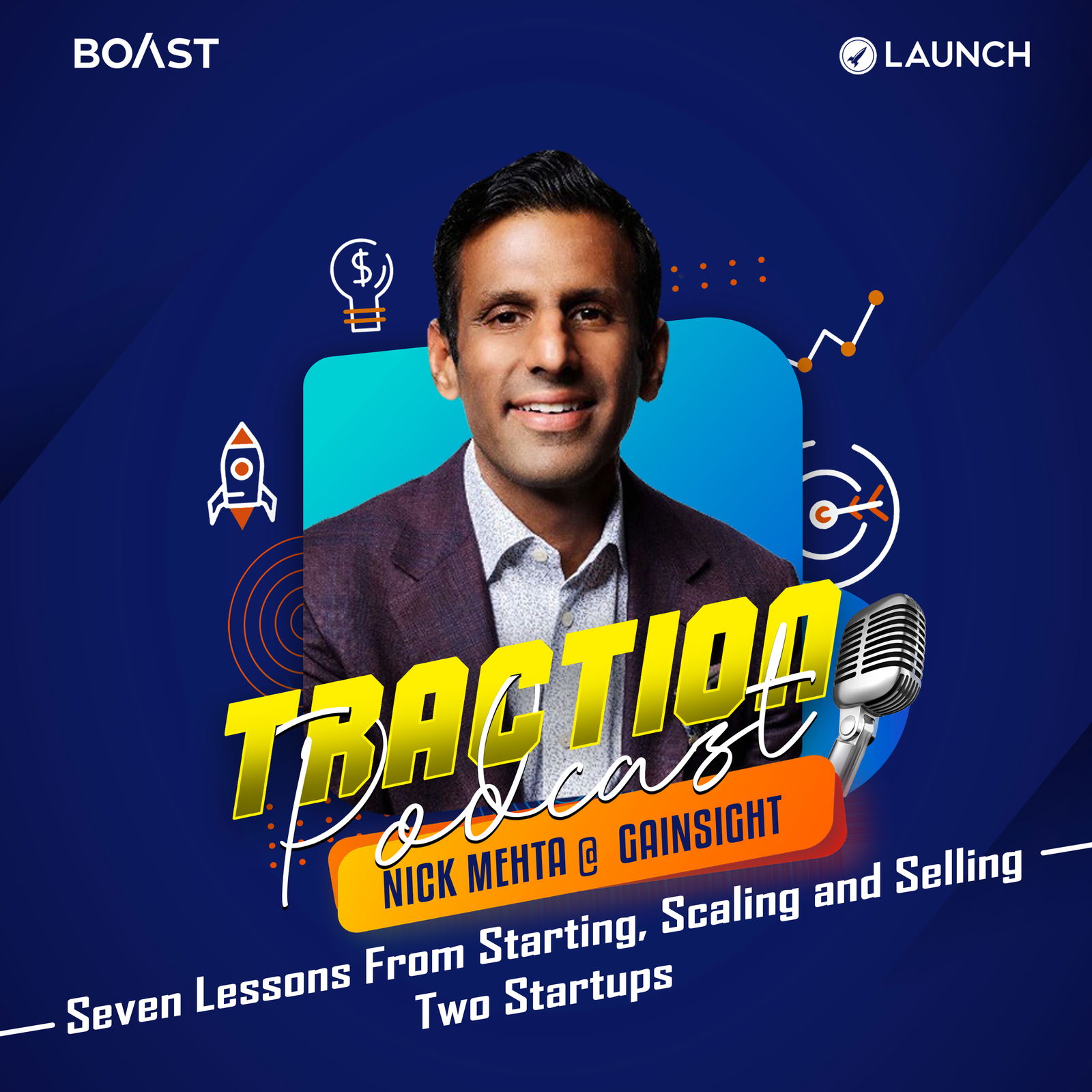 Seven Lessons From Starting, Scaling and Selling Two Startups with Nick Mehta, Gainsight - podcast episode cover