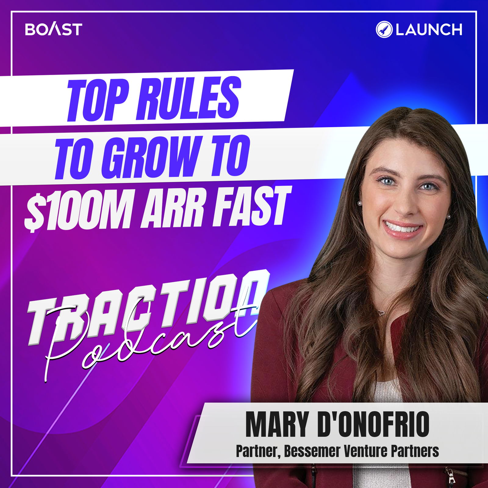 Top Rules To Grow to $100M ARR Fast with Mary D'Onofrio, Bessemer Ventures Partners - podcast episode cover