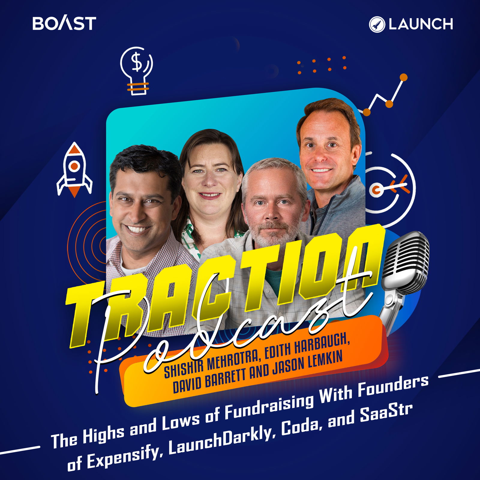 The Highs and Lows of Fundraising with Founders of Expensify, LaunchDarkly, Coda, and SaaStr - podcast episode cover